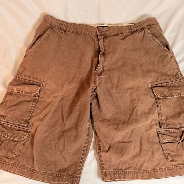 Bugle Boy Vintage 90s Dirt Brown Cargo Shorts Size 40