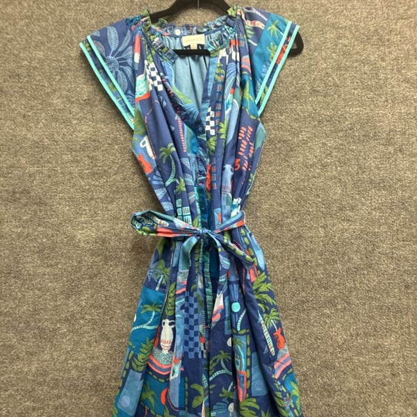 SUGARLIPS Punta Alta Olera Ruffle Shirtdress