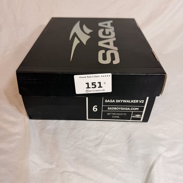 Sadboy Saga Skywalker V2 Black Sneakers Size 6