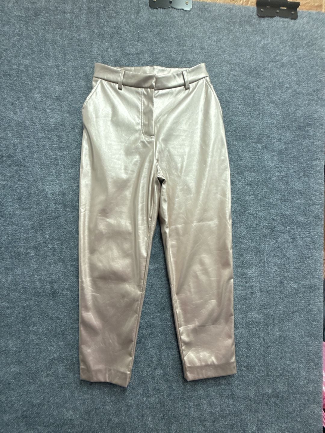 Laure & Max Metallic Faux Leather Pants 2
