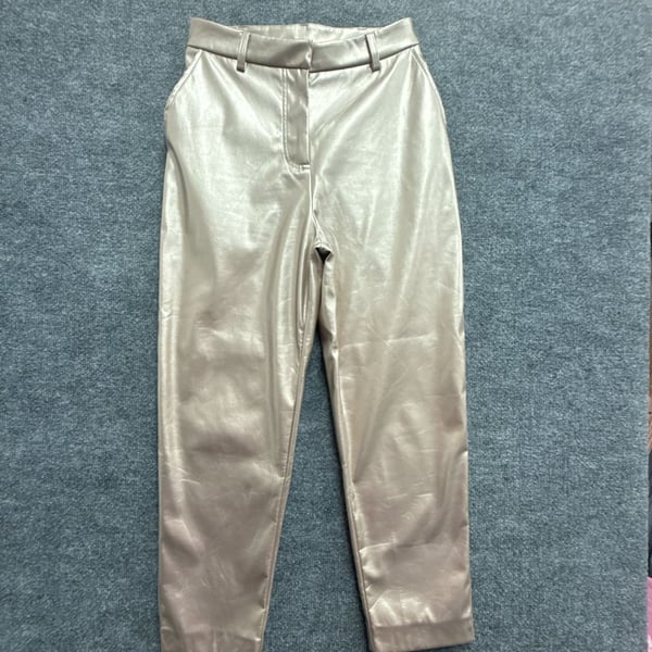 Laure & Max Metallic Faux Leather Pants