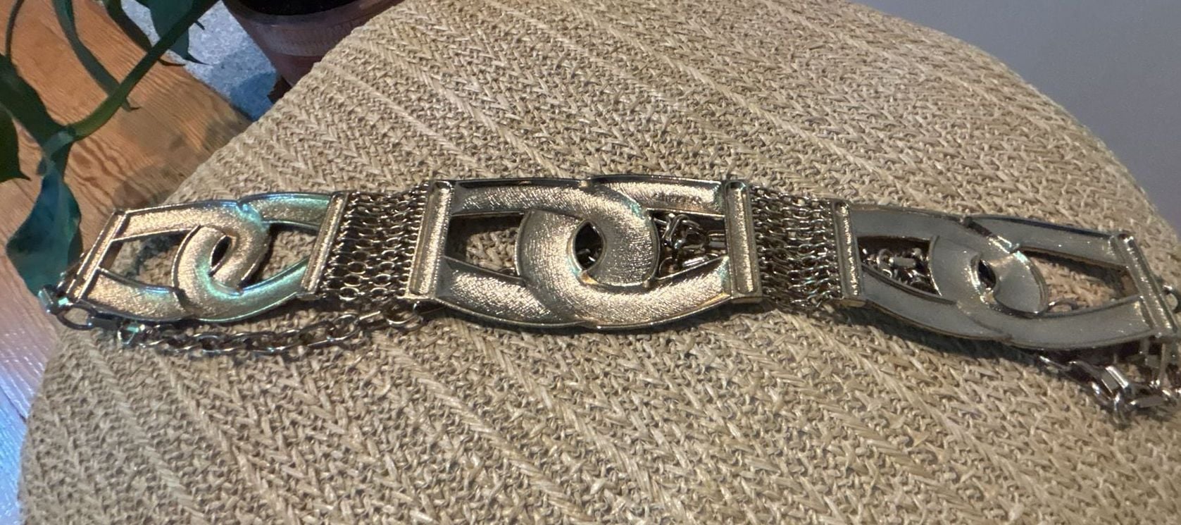 Chico's Statement Gold Tone Metal Chain Link Belt 4