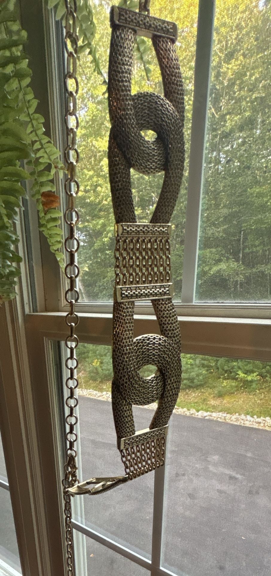 Chico's Statement Gold Tone Metal Chain Link Belt 1