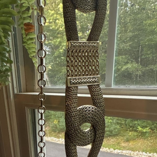 Chico's Statement Gold Tone Metal Chain Link Belt