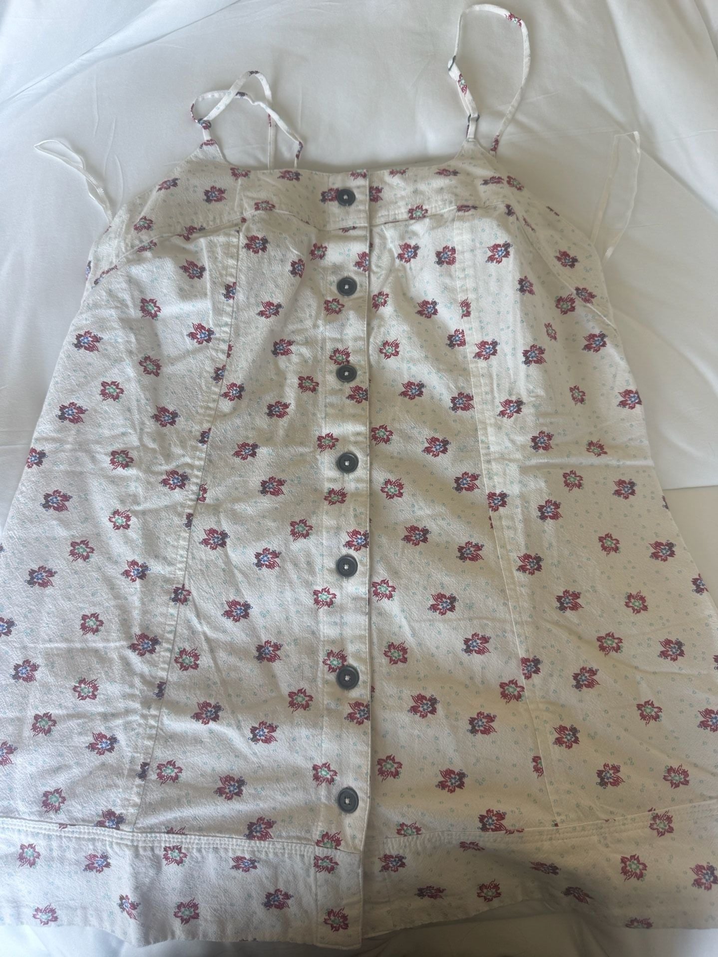 Free People Floral Print Button Front Camisole Top Size M 2