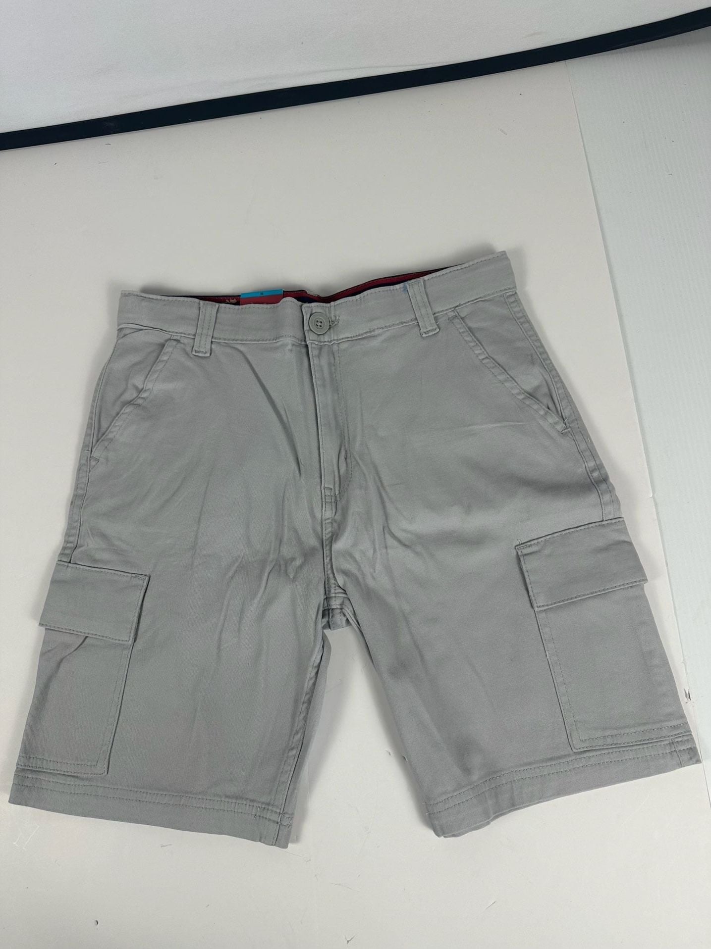 Levis Boys 16 Youth Utility Cargo Shorts Gray NWT Comfort Stretch Waist 28 3
