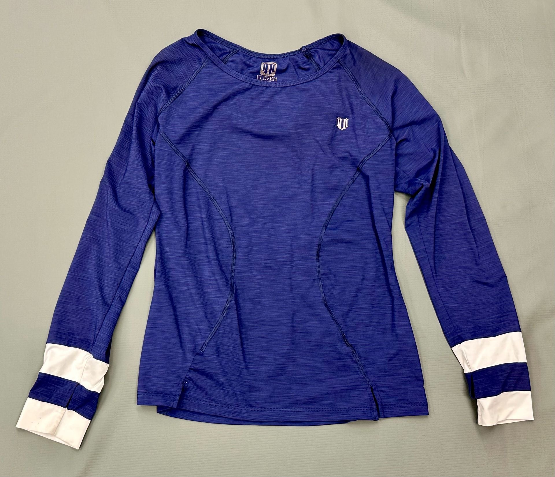Eleven by Venus Williams Long Sleeve Athletic Shirt Blue Size S 2