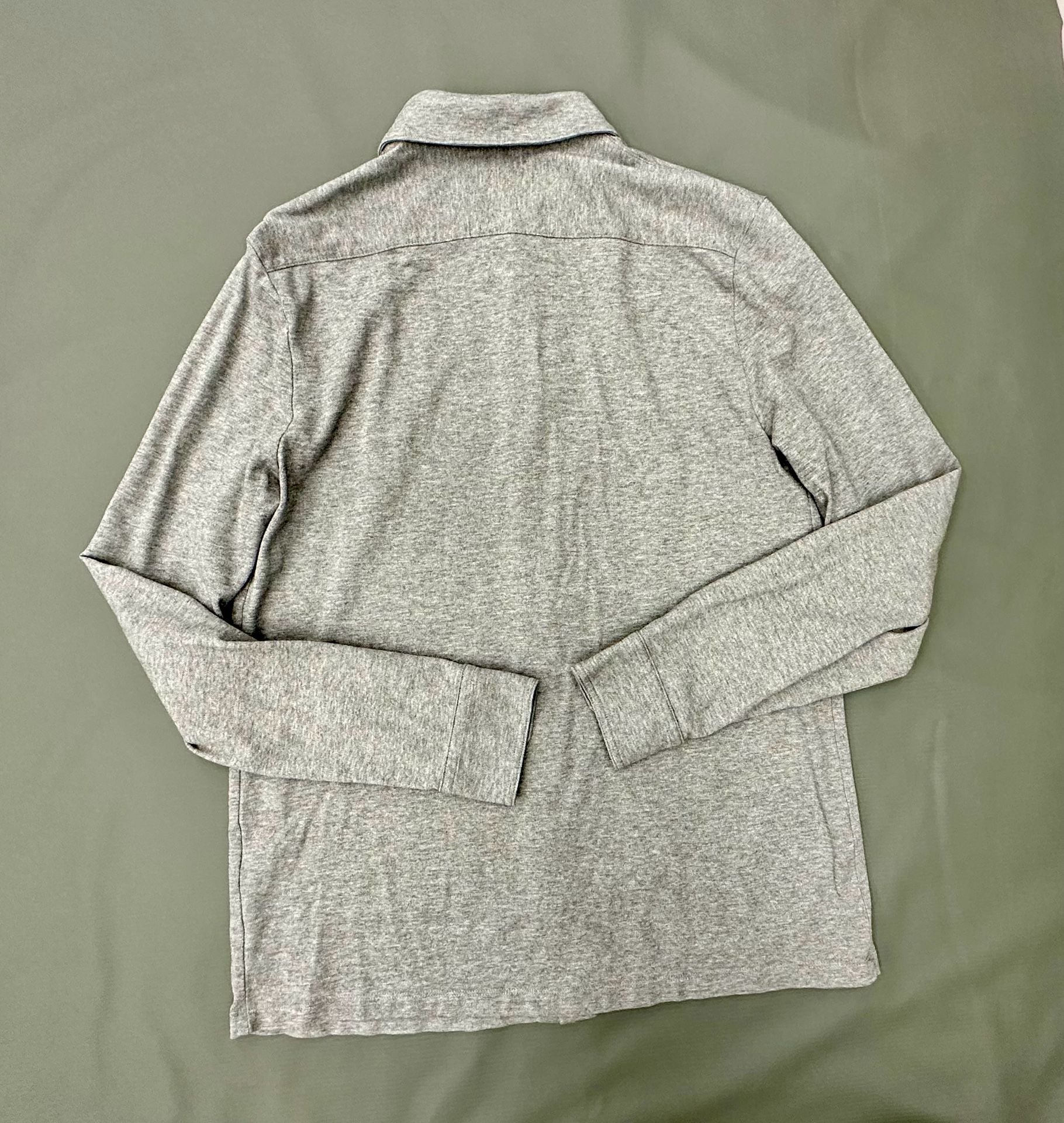 Charles Tyrwhitt England Rugby Grey Long Sleeve Knit Button Up Shirt 3