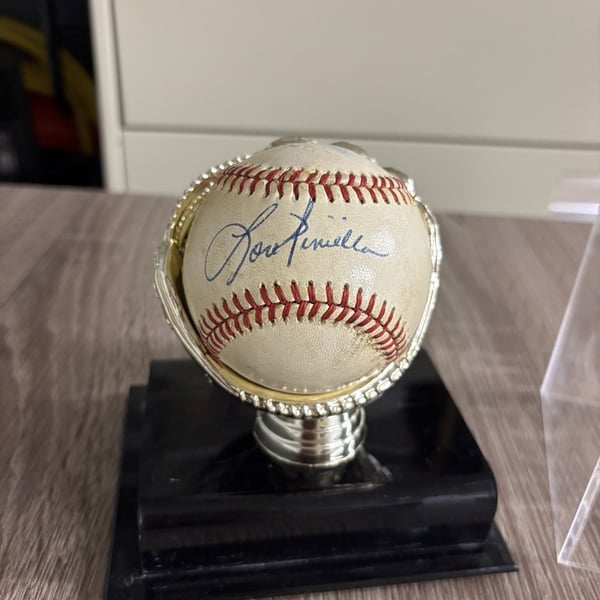 Lou Piniella Signed Rawlings Official Am. League Baseball Bobby Brown Yankees