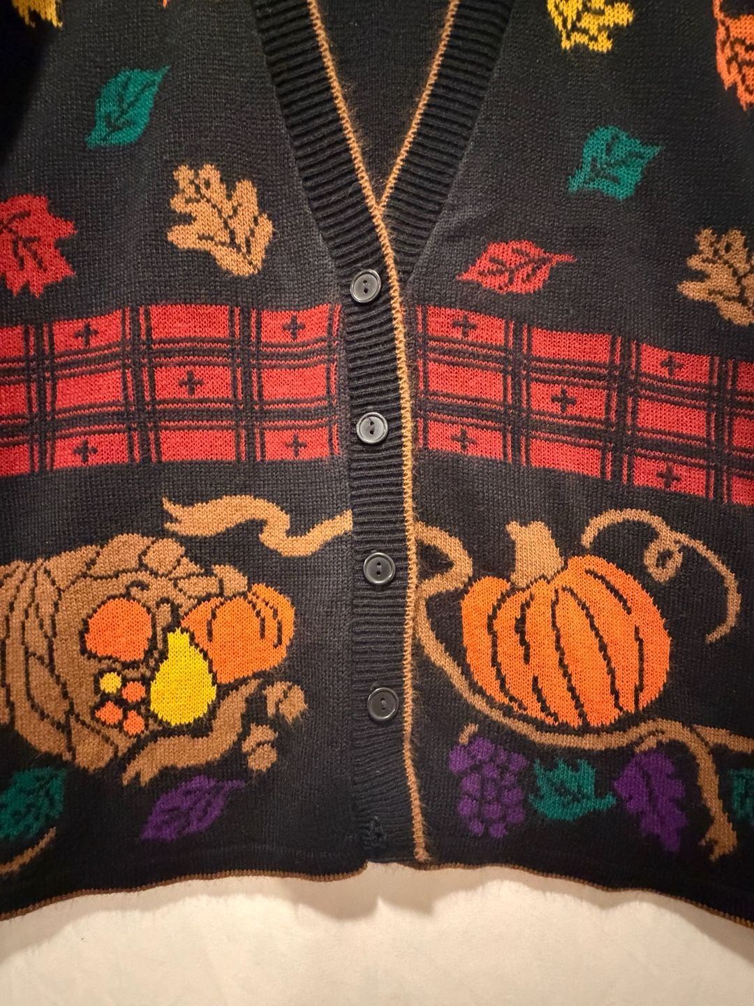 Basic Editions Plus Vintage Autumn Fall Thanksgiving Sweater Vest 2X 6