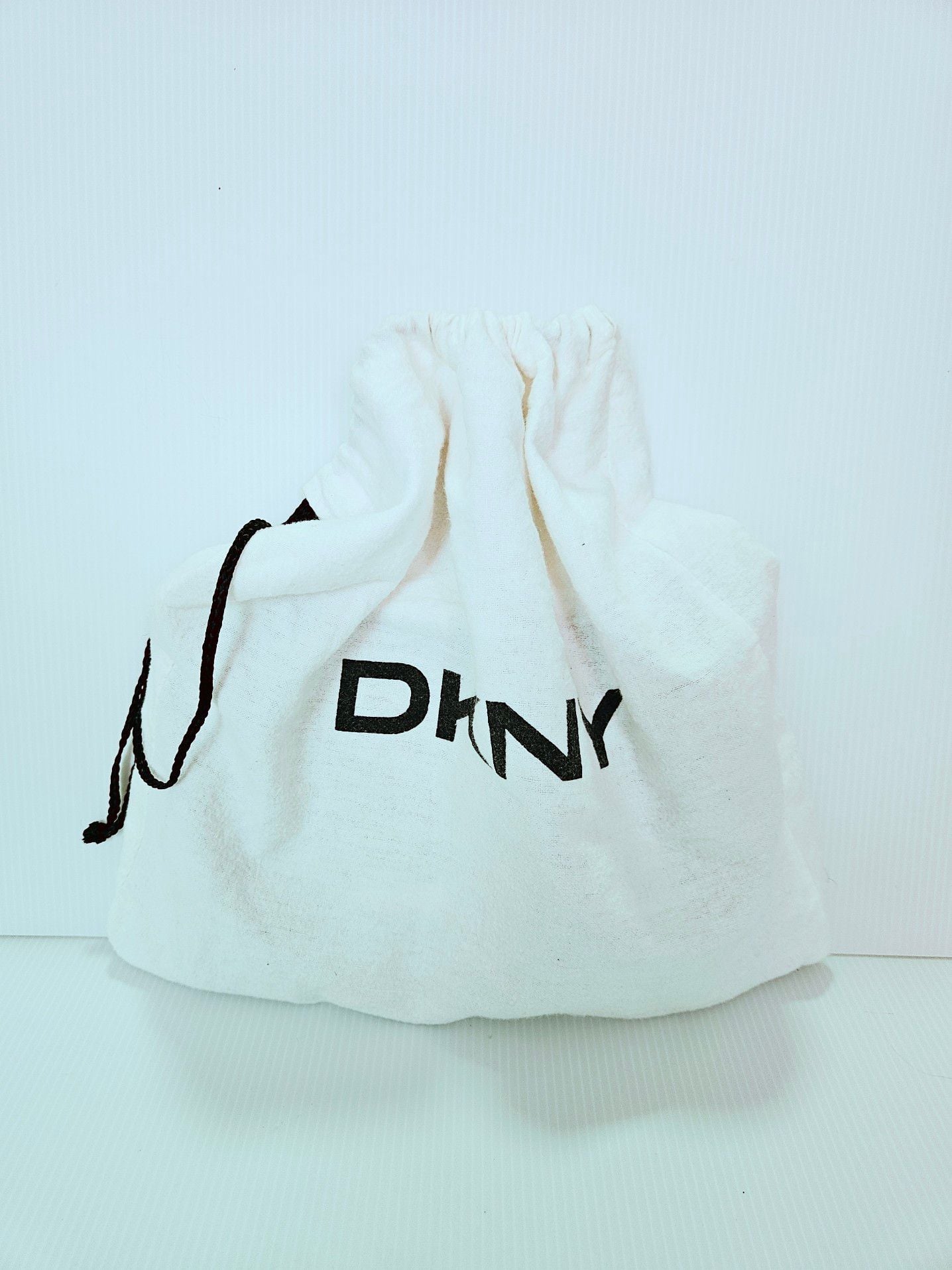 DKNY Black Lambskin Leather Calf Hair Clutch Crossbody  Chain Strap Dust Bag 7