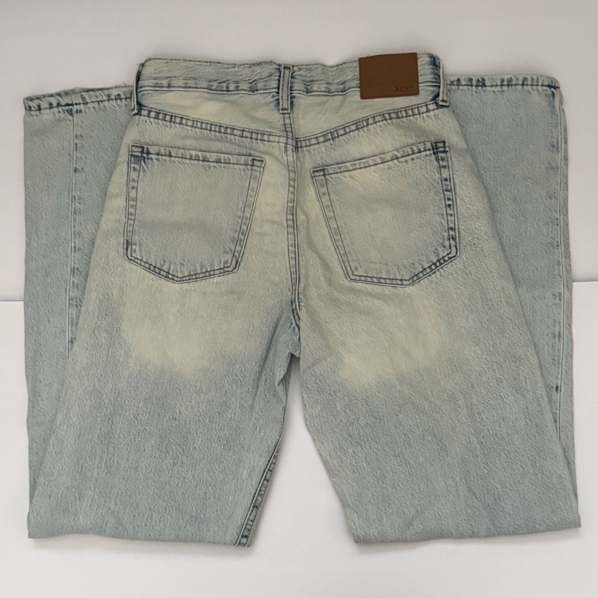 Aeropostale 90s Baggy Distressed Light Wash Denim Jeans 6