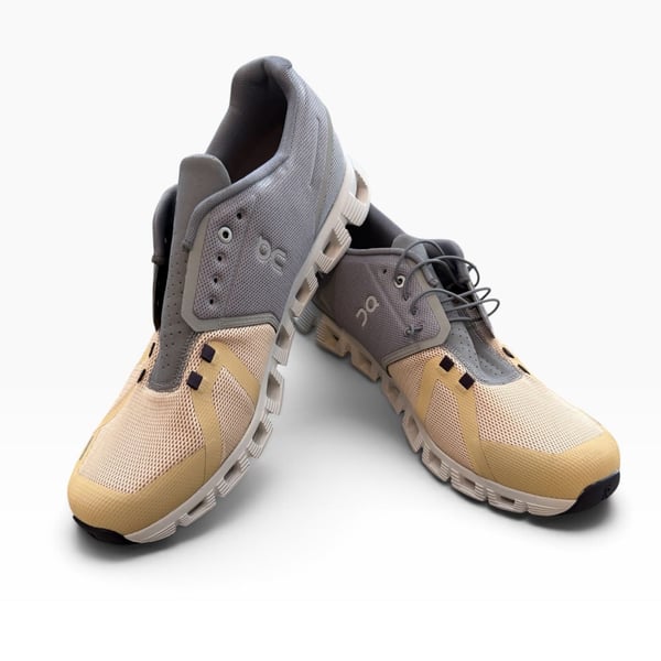 On Cloud 5 Men's Running Shoes Fog Savannah Size 14 CloudTec Sneakers