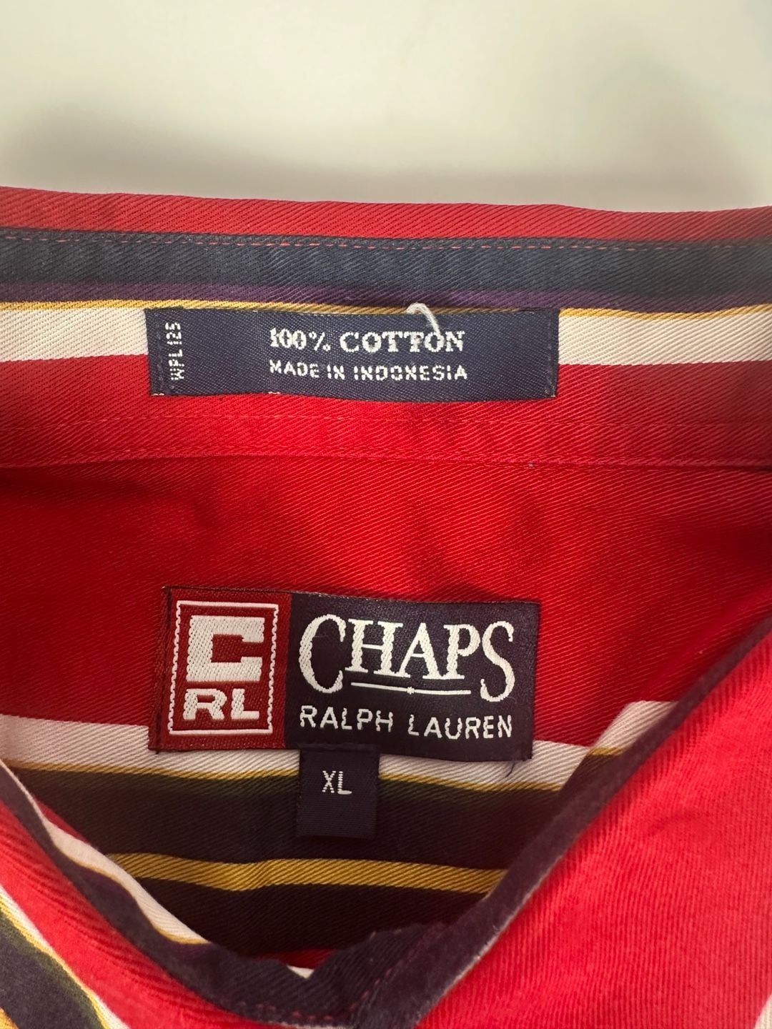 Chaps Ralph Lauren Stripe Button Shirt Mens XL 6