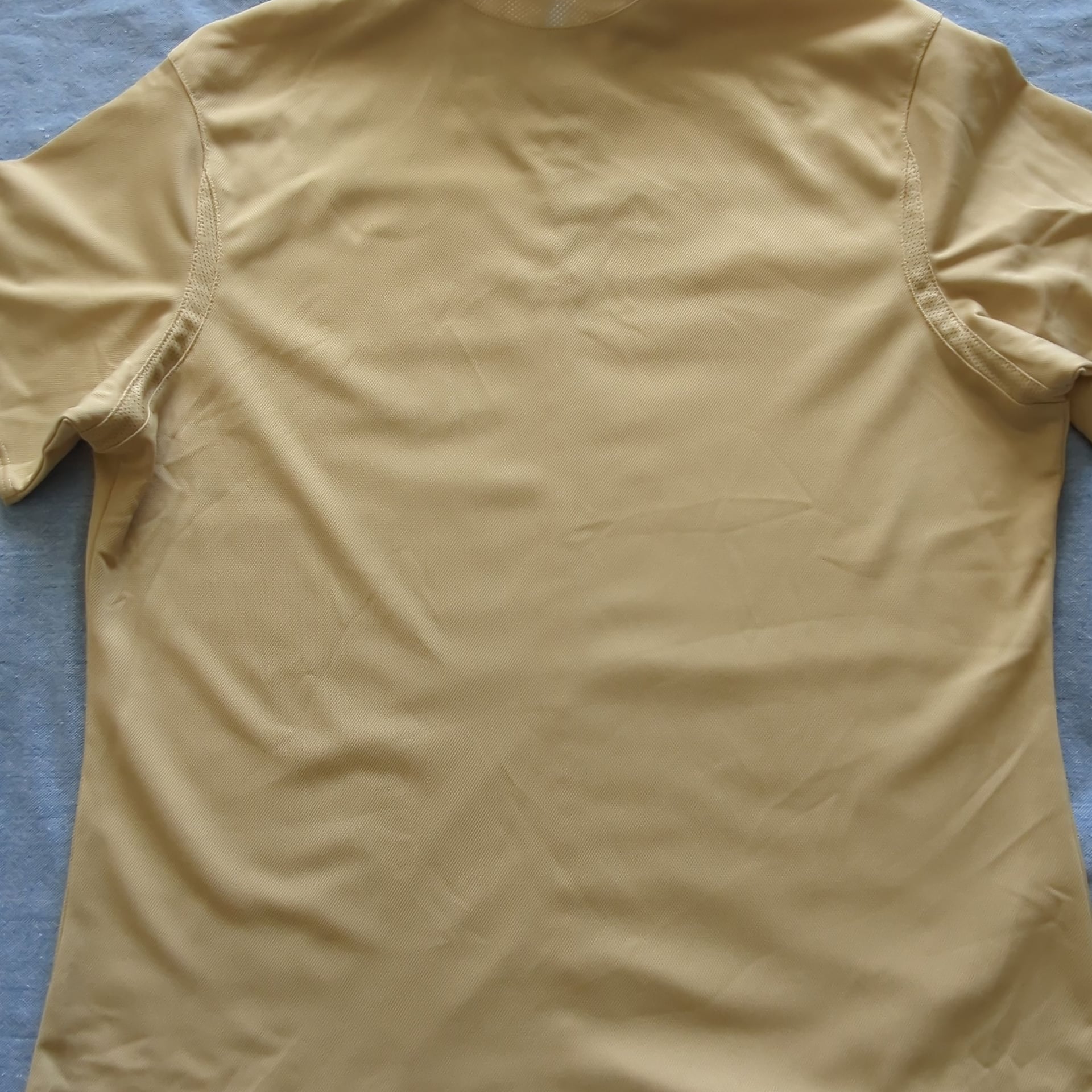 Adidas Women's Climacool Short Sleeve Polo Shirt Beige Gold Men's Size L 4