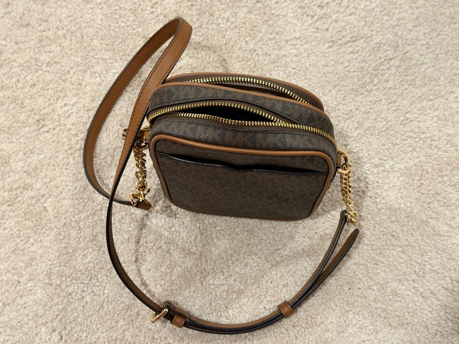 Michael Kors Jet Set Travel Medium Logo Crossbody Bag Brown 5