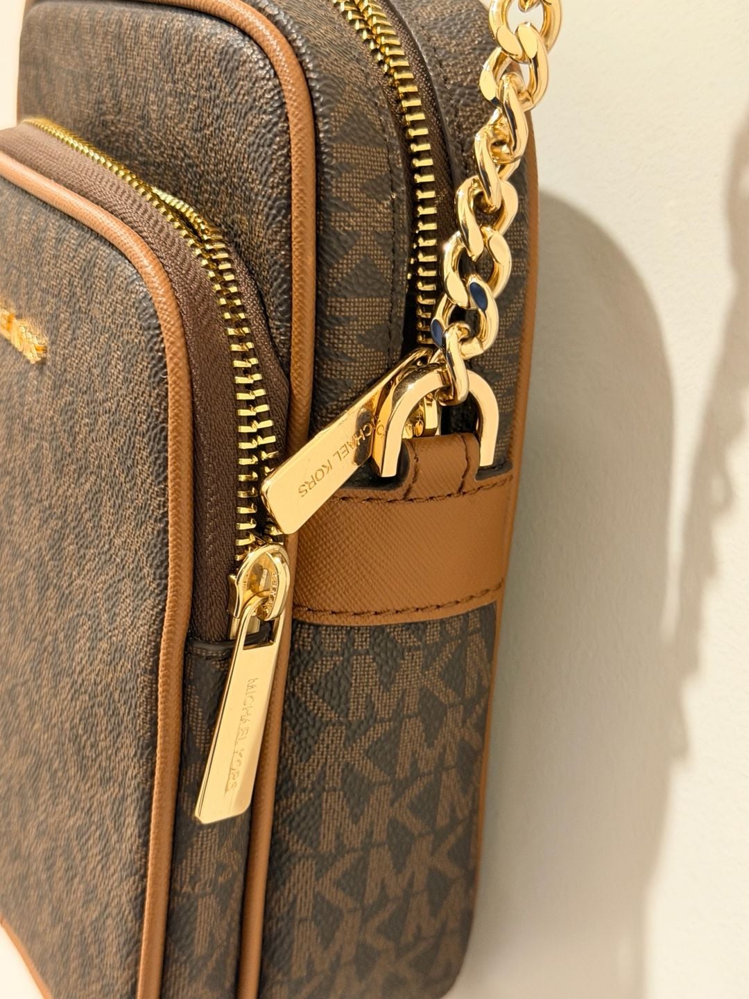 Michael Kors Jet Set Travel Medium Logo Crossbody Bag Brown 6