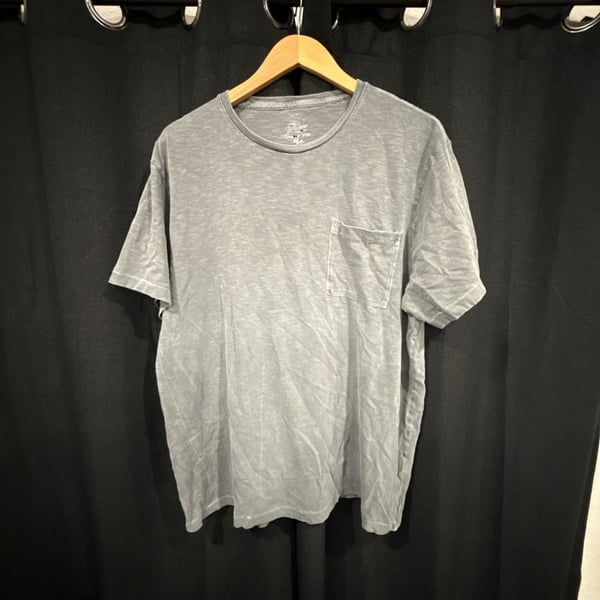 J.Crew Garment Dyed Knit Goods Slub Crewneck Pocket T-Shirt Gray XL