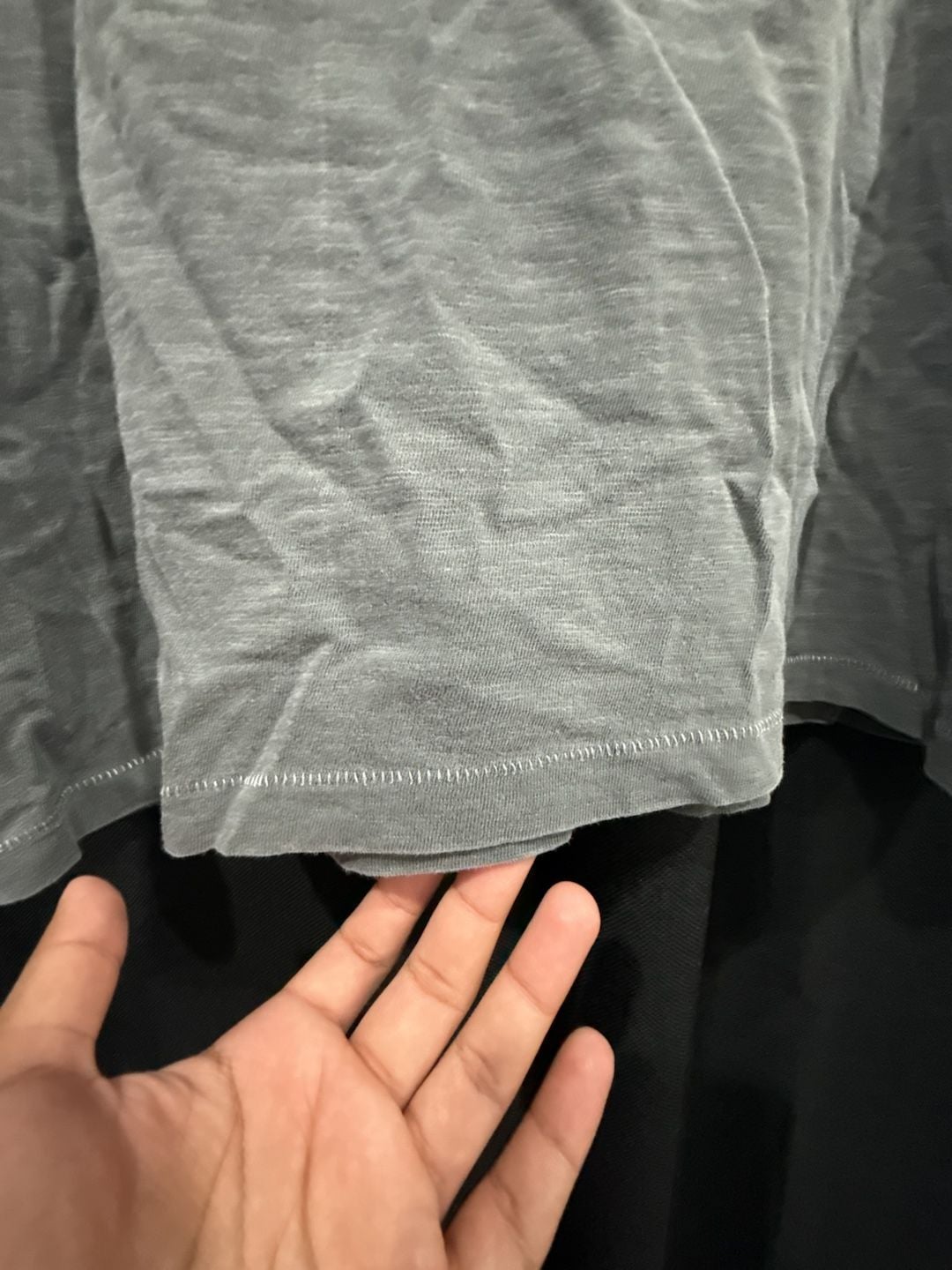 J.Crew Garment Dyed Knit Goods Slub Crewneck Pocket T-Shirt Gray XL 4