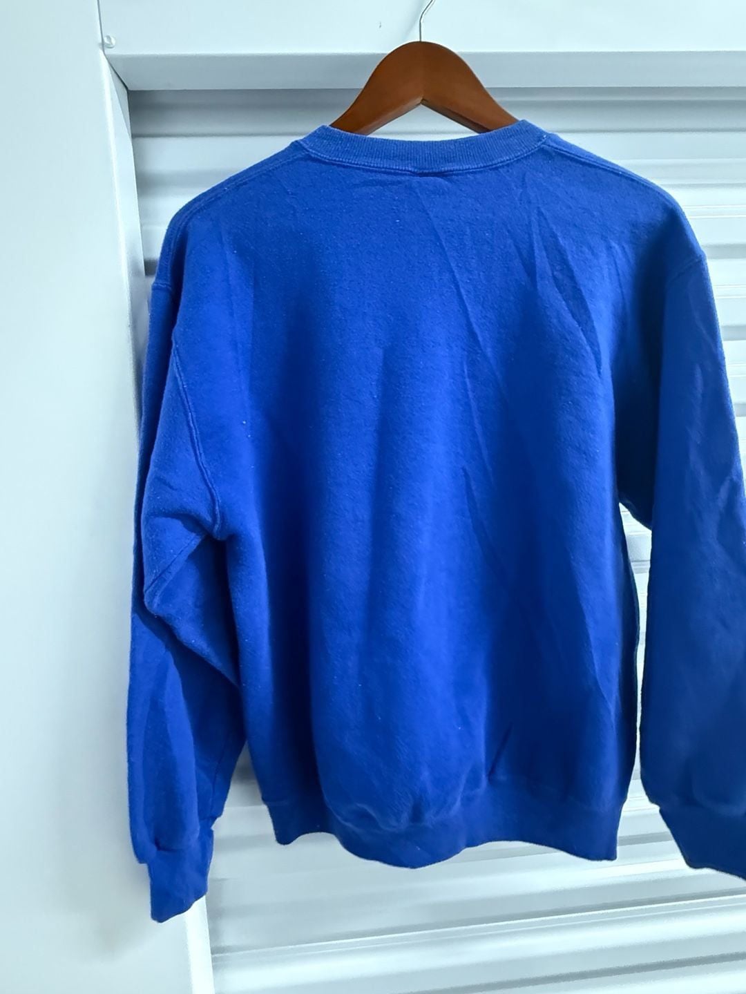 Vintage Russell Athletic I'd Rather Be Biking Graphic Sweatshirt Blue Size L 6