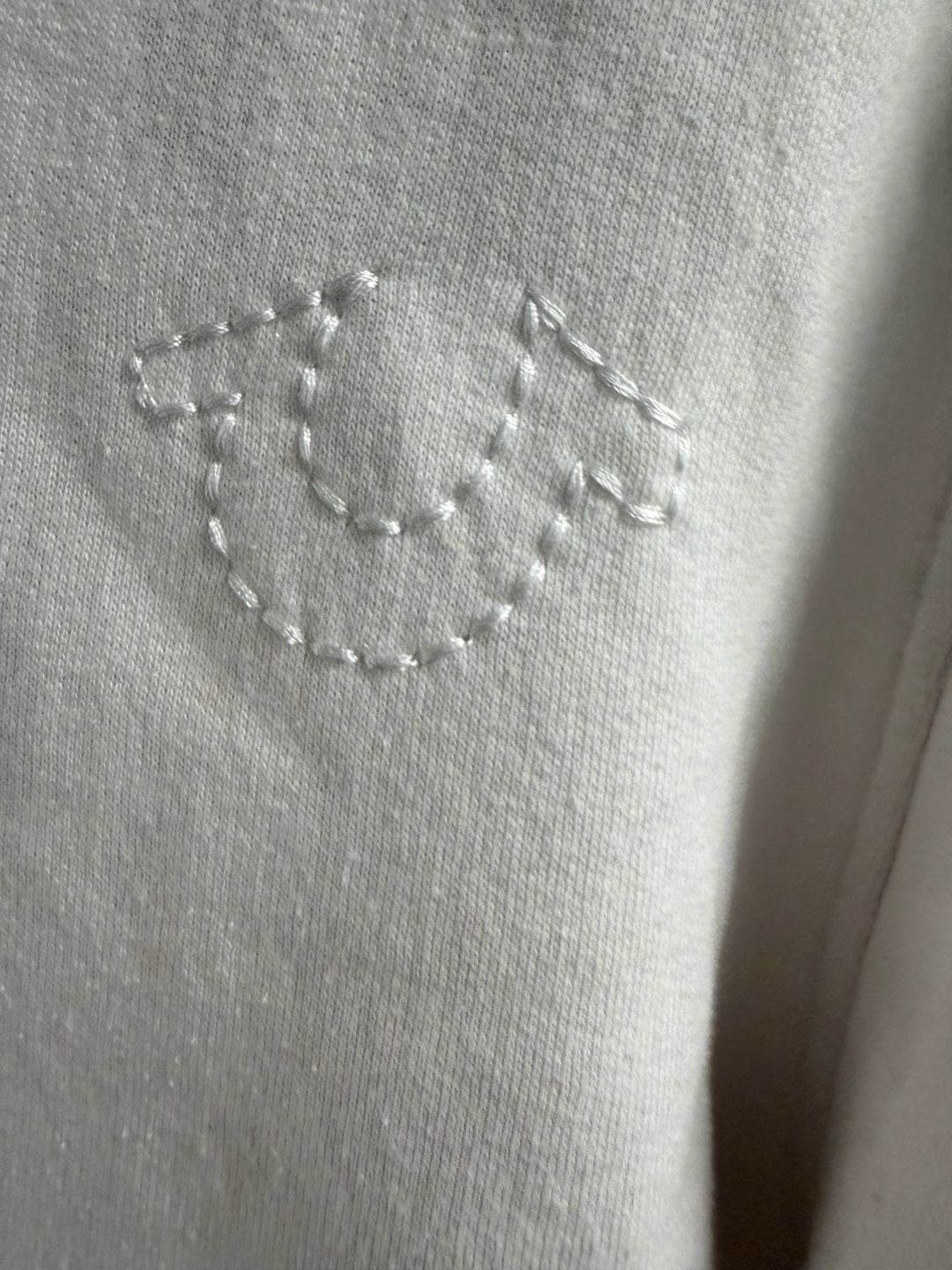 True Religion White Zip-Up Hoodie with Horseshoe Logo Size XL 5