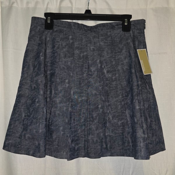 Michael Michael Kors Pleated Skirt Denim Size 8