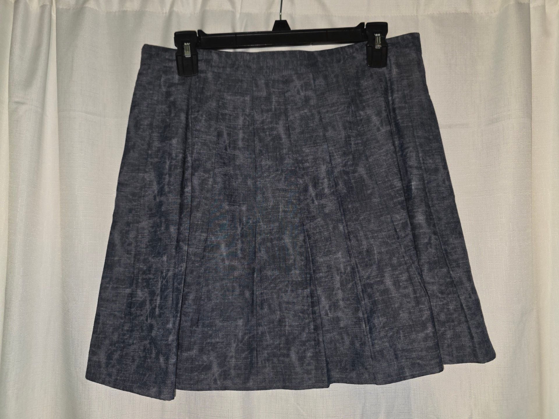 Michael Michael Kors Pleated Skirt Denim Size 8 3