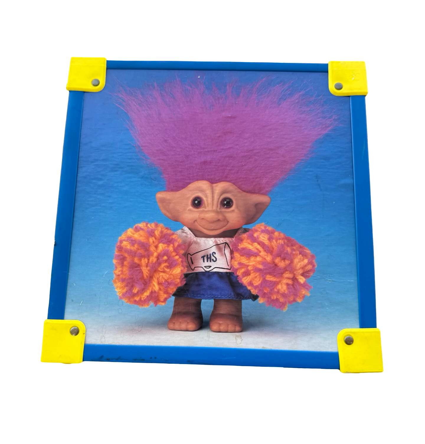 Vintage 1992 Ace Novelty Treasure Trolls Wooden Storage Box Toy Chest Cube 6