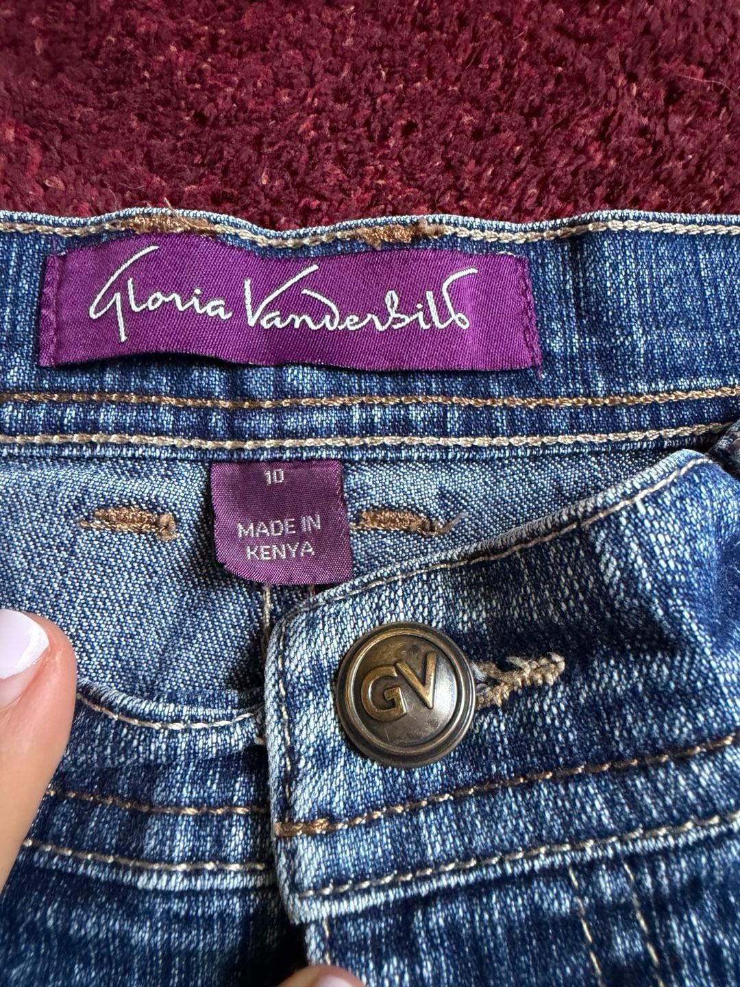 Gloria Vanderbilt Women's Blue Denim Mid Rise Straight Leg Cropped Jeans Size 10 4