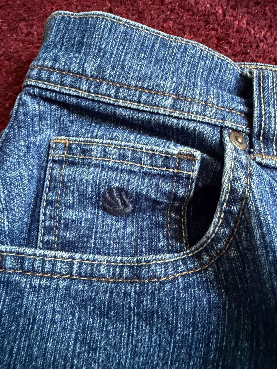 Gloria Vanderbilt Women's Blue Denim Mid Rise Straight Leg Cropped Jeans Size 10 5