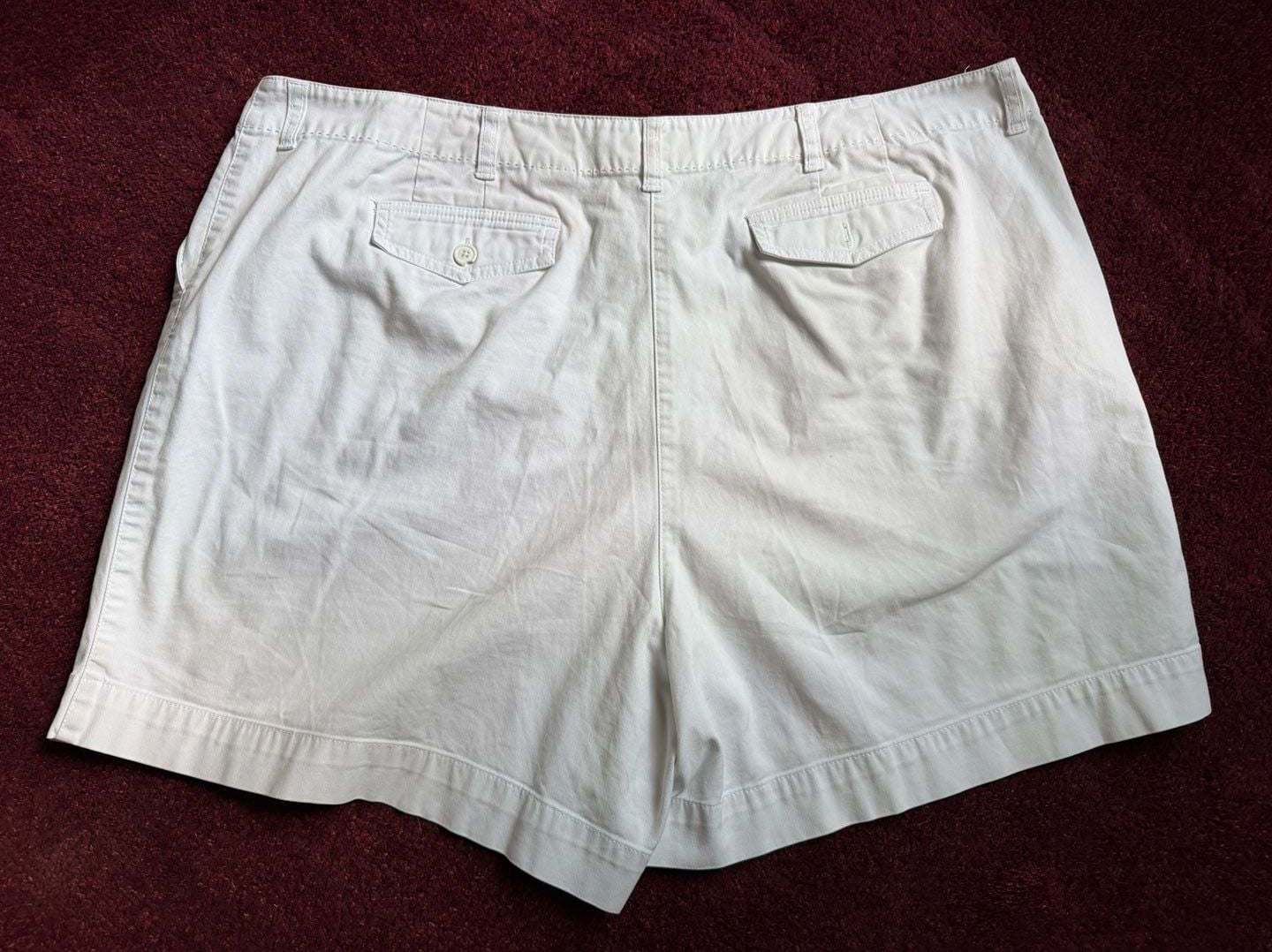 Talbots Woman Petites Stretch White Chino Shorts Size 22W 3