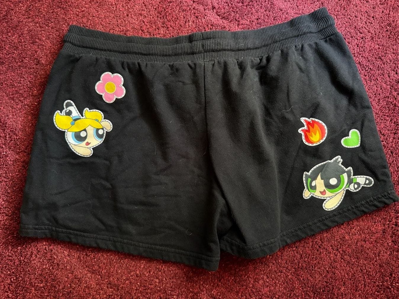 Powerpuff Girls Juniors' Graphic Fleece Shorts, 4” Inseam, 3