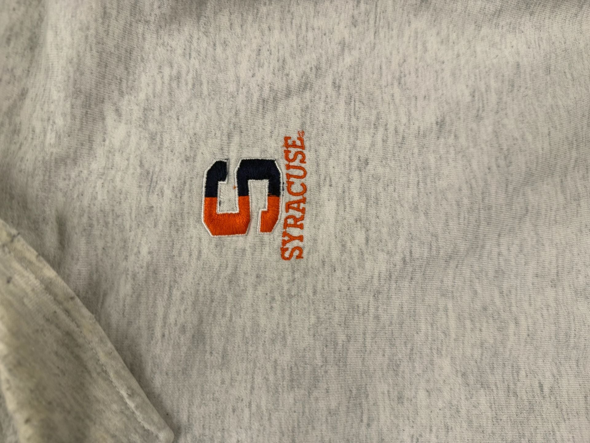 Vintage Syracuse University Collared Sweatshirt Gray Embroidered 4