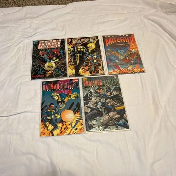 Marvel and DC Novels Lot - Spider-Man, Punisher, Batman, Captain America