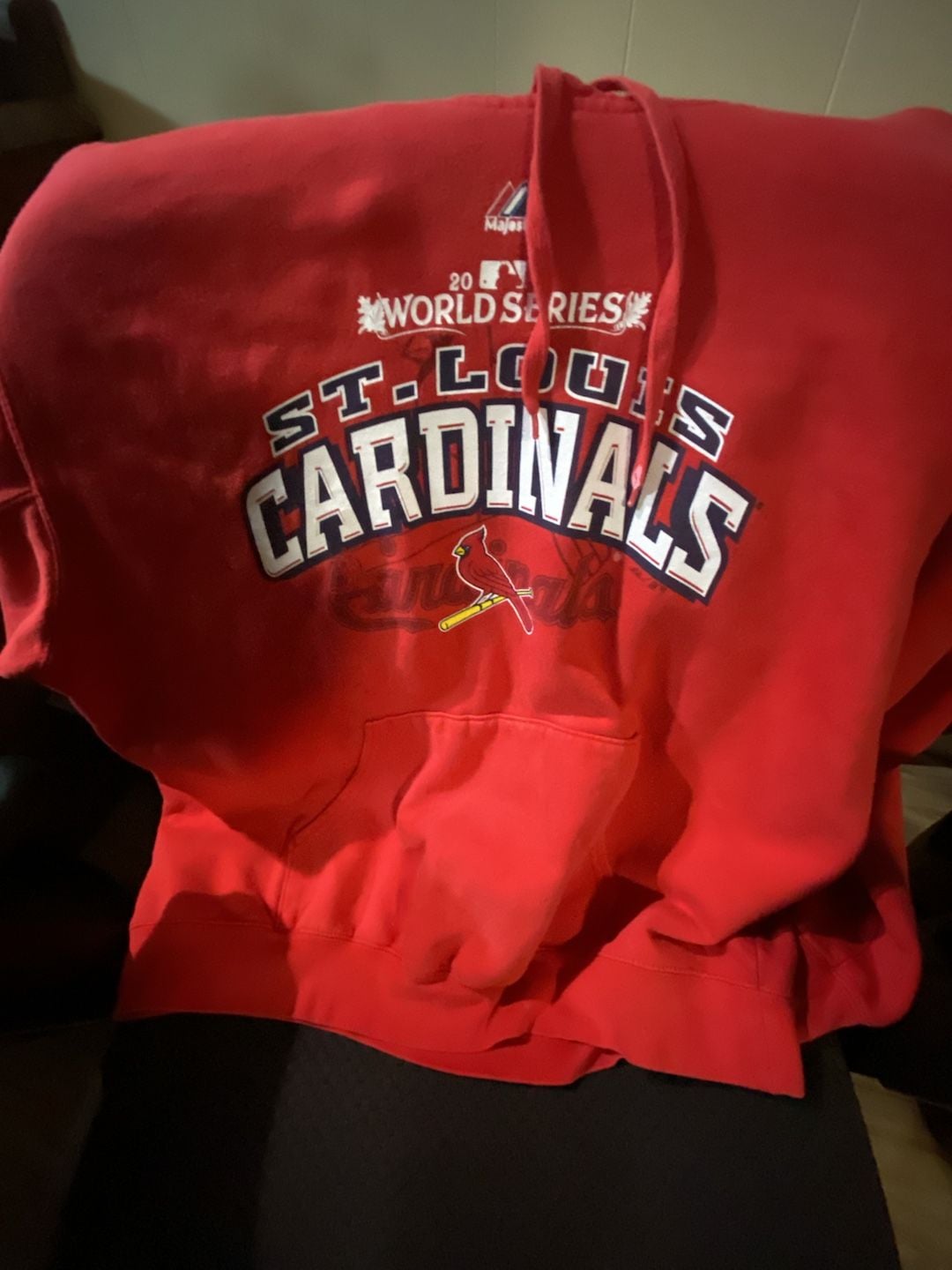 Majestic St. Louis Cardinals 2011 World Series Champions Red Hoodie Sweatshirt 2