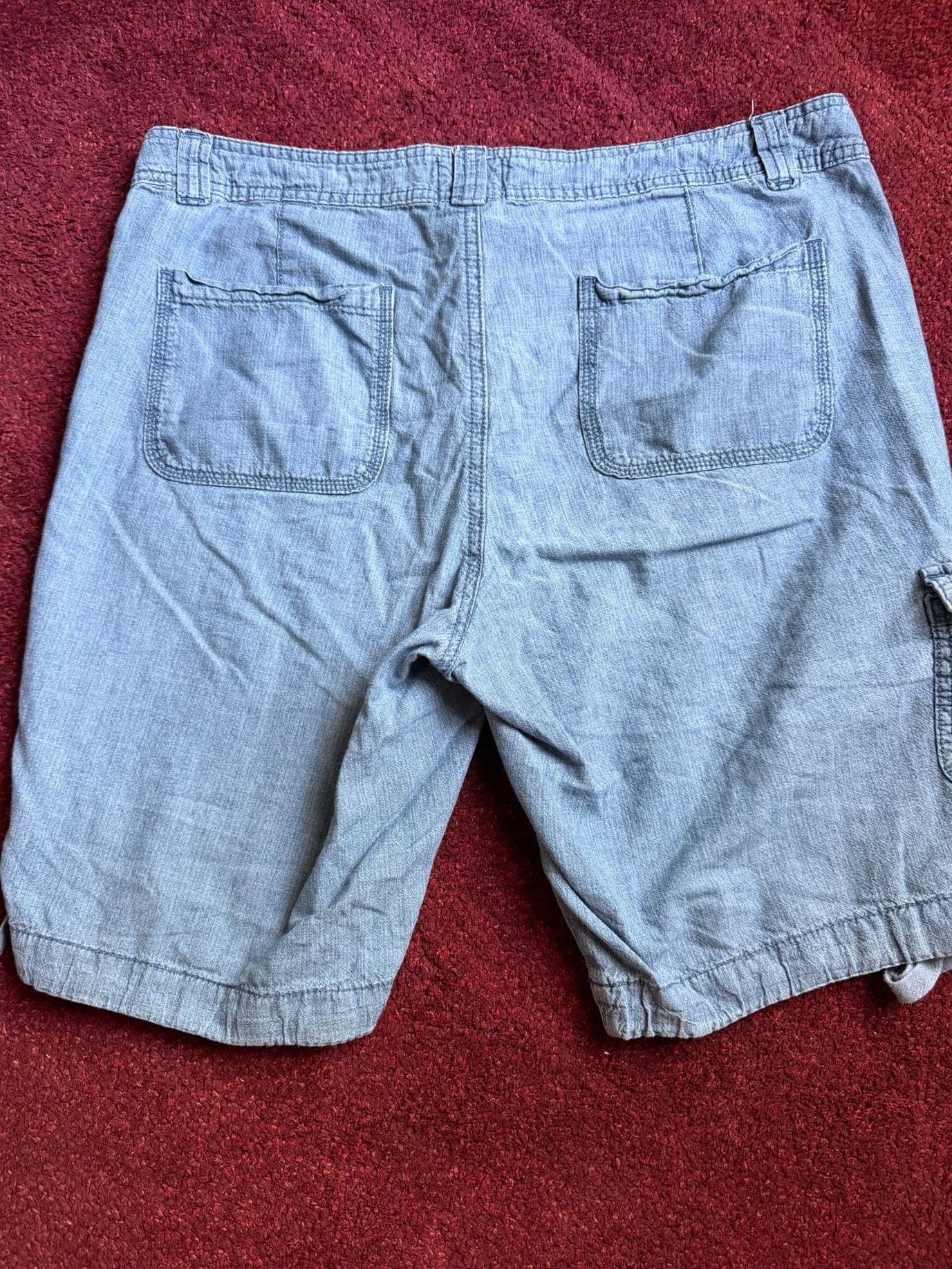 St. John's Bay Women's Size 12 Blue Cargo Drawstring Leg Shorts 3
