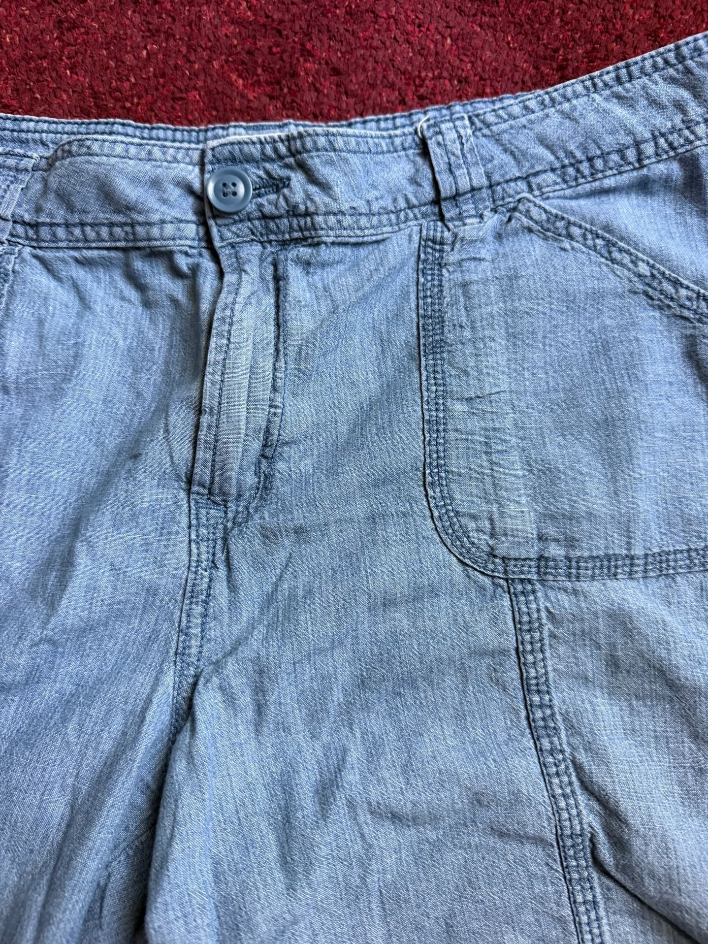 St. John's Bay Women's Size 12 Blue Cargo Drawstring Leg Shorts 5