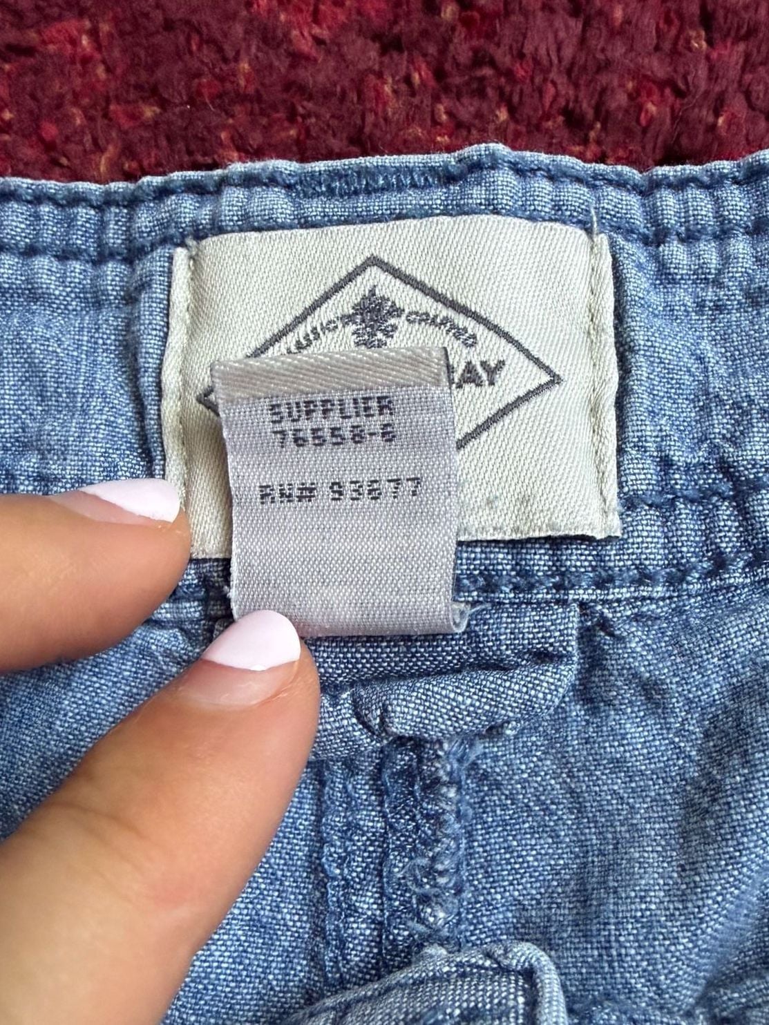 St. John's Bay Women's Size 12 Blue Cargo Drawstring Leg Shorts 6