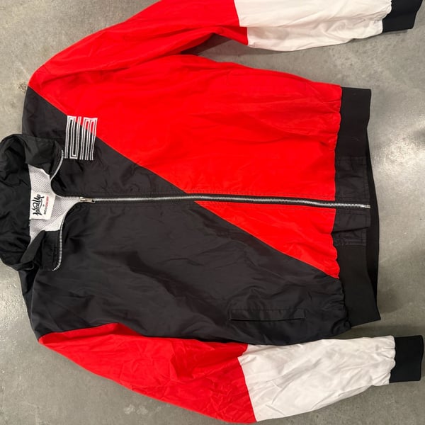 Laced Up by Sneak Gallery Tri-Color Zip Windbreaker Jacket XXL