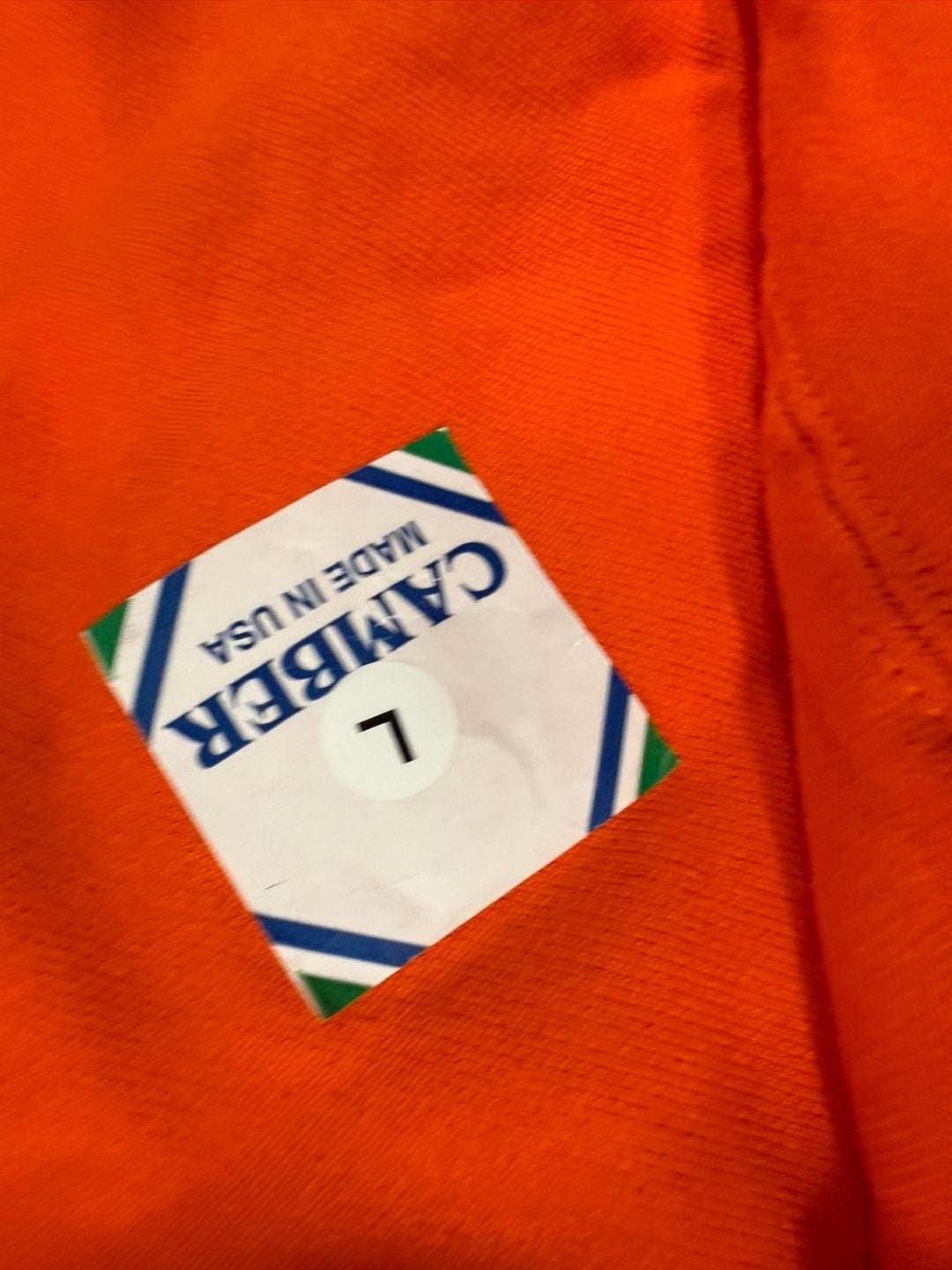 Camber Suffolk County Water Authority SCWA Orange Heavyweight Crewneck Sweatshirt Large 4