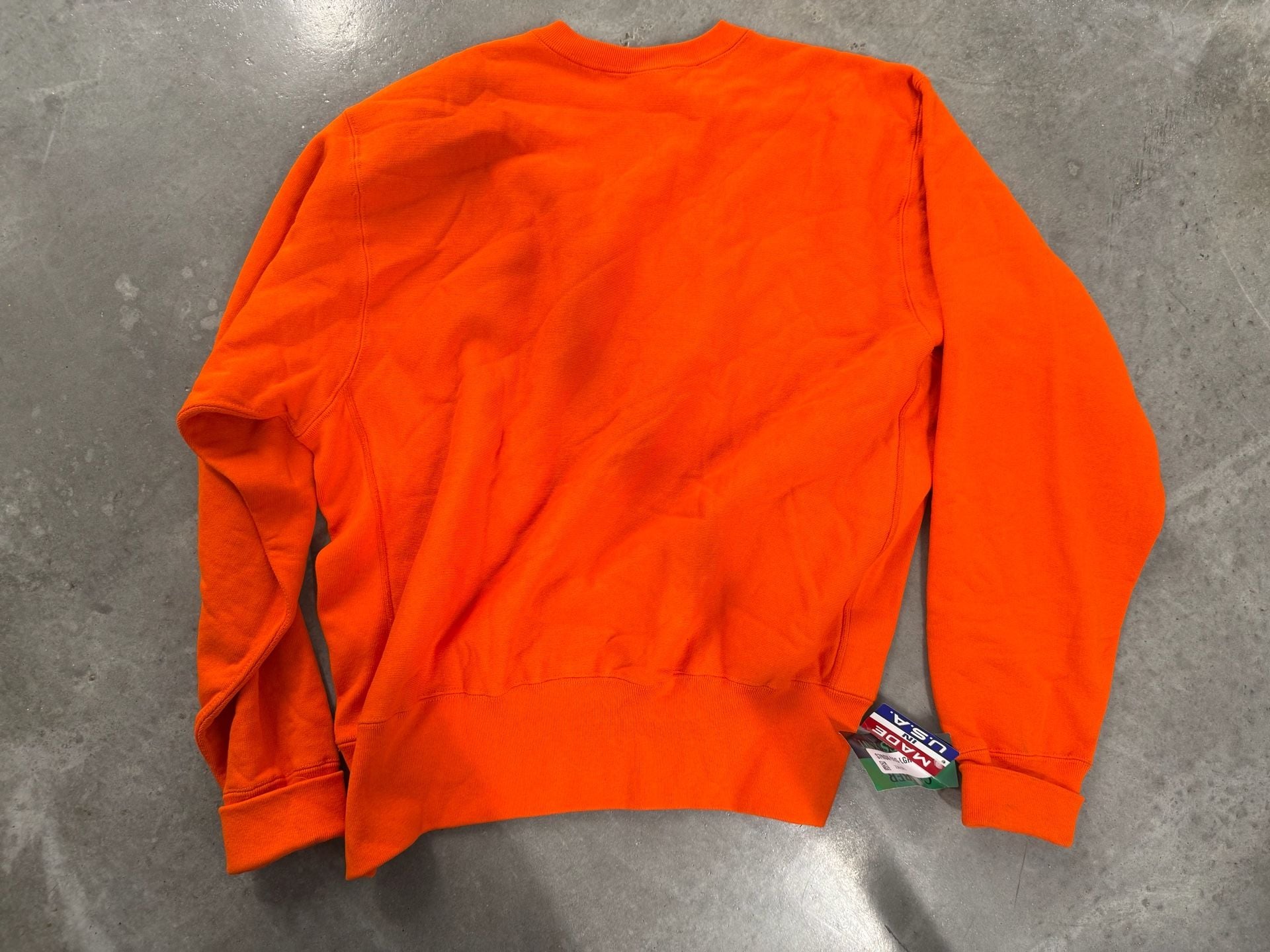 Camber Suffolk County Water Authority SCWA Orange Heavyweight Crewneck Sweatshirt Large 6