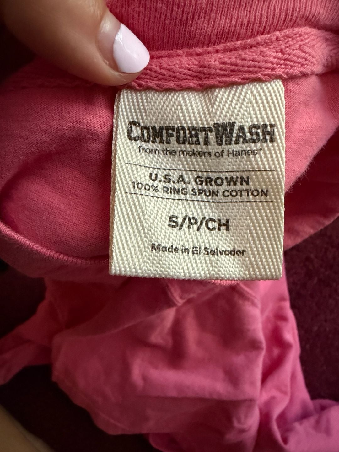 ComfortWash Pink Short Sleeve Ring Spun Cotton T-Shirt Size S 4