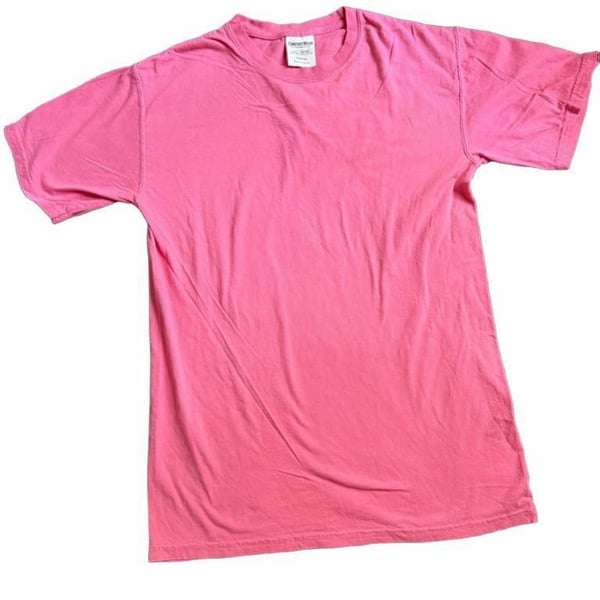 ComfortWash Pink Short Sleeve Ring Spun Cotton T-Shirt Size S