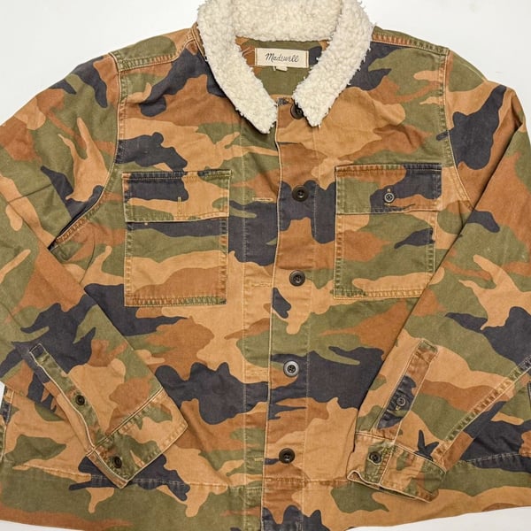 Madewell Camouflage Sherpa-Collar Utility Jacket