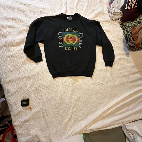 Vintage Hanes Ultimate Cotton Printpro Gucci Graphic Crewneck Sweatshirt Large