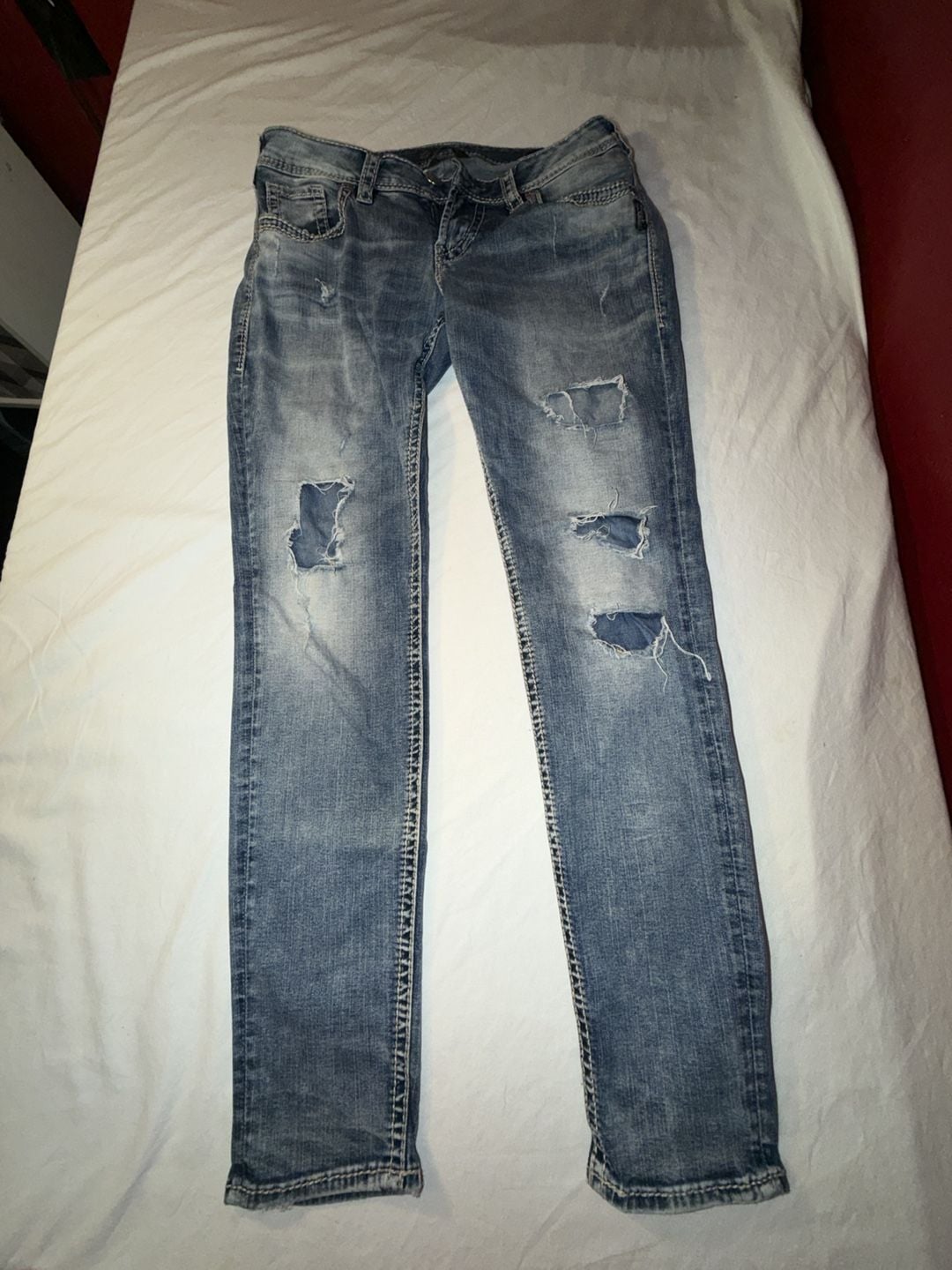 Silver Jeans Co. Fluid Denim Boyfriend Distressed Jeans 2
