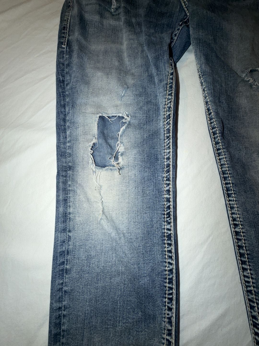 Silver Jeans Co. Fluid Denim Boyfriend Distressed Jeans 3