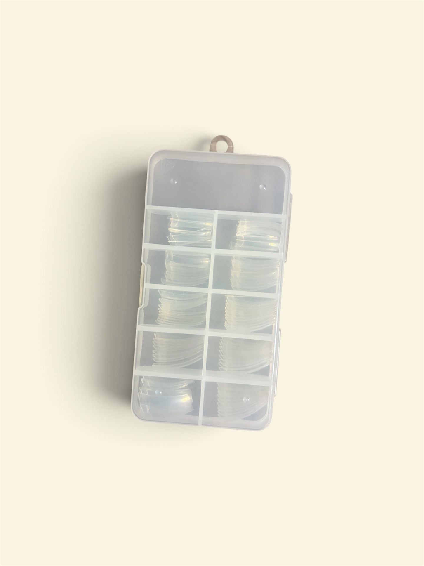 Clear Transparent Half Cover Oval False Nail Art Tips Manicure Tool in Storage Box 2