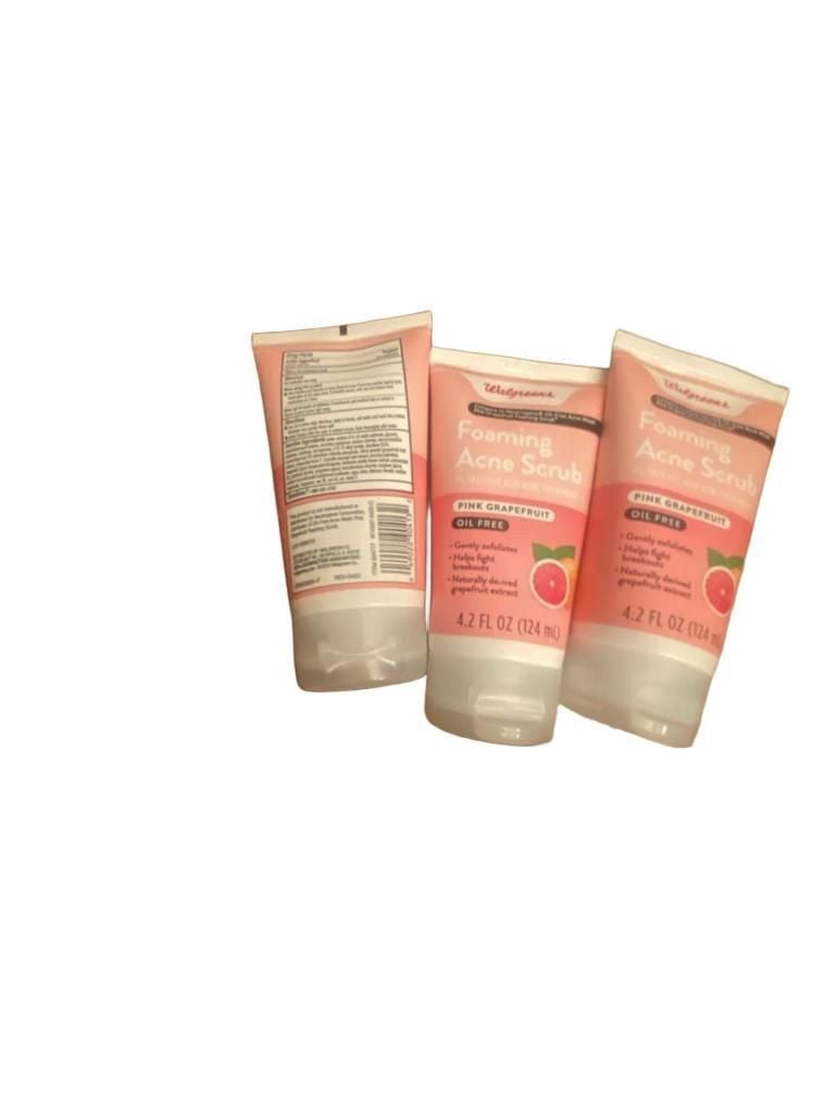 Walgreens Foaming Acne Scrub Pink Grapefruit Oil Free 4.2 fl oz 4