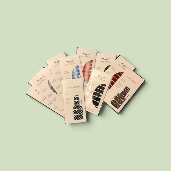 Assorted Nail Wrap Sets Self-Adhesive Nail Polish Strips